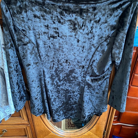 Lot of 2 Crushed Velvet Westport tops size XS from Dressbarn - Picture 7 of 8